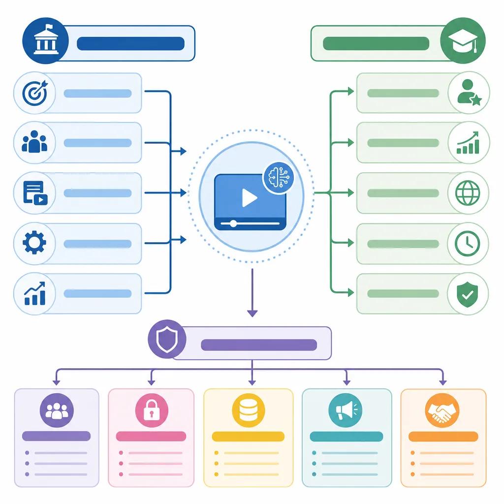 Diagram explaining ai video strategies for educational institutions