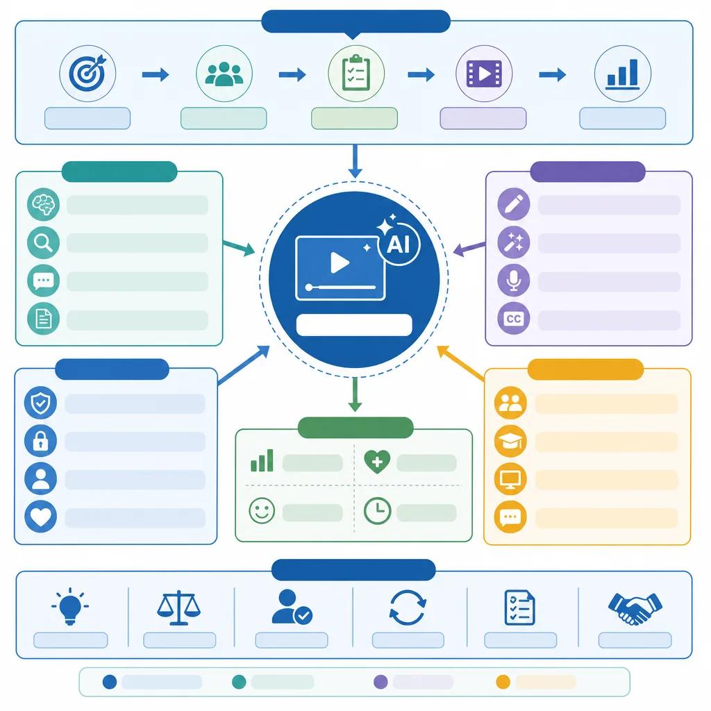 Diagram explaining ai video strategies for health professionals