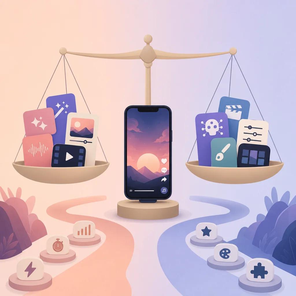 Illustration related to ai video tools comparison for tiktok creators
