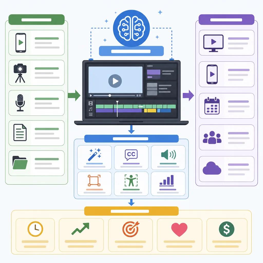 Diagram explaining ai video tools for fitness instructors