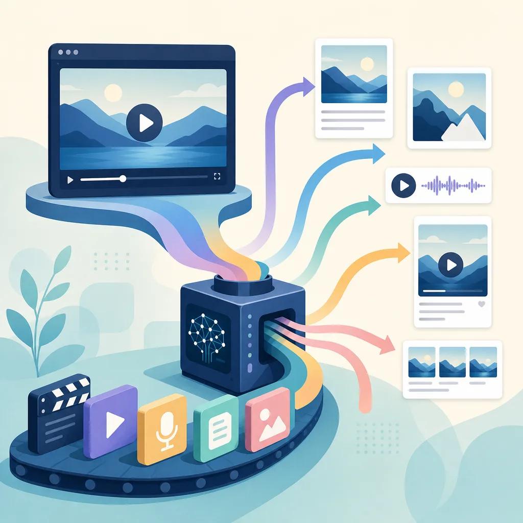 Illustration related to ai video tools for content repurposing