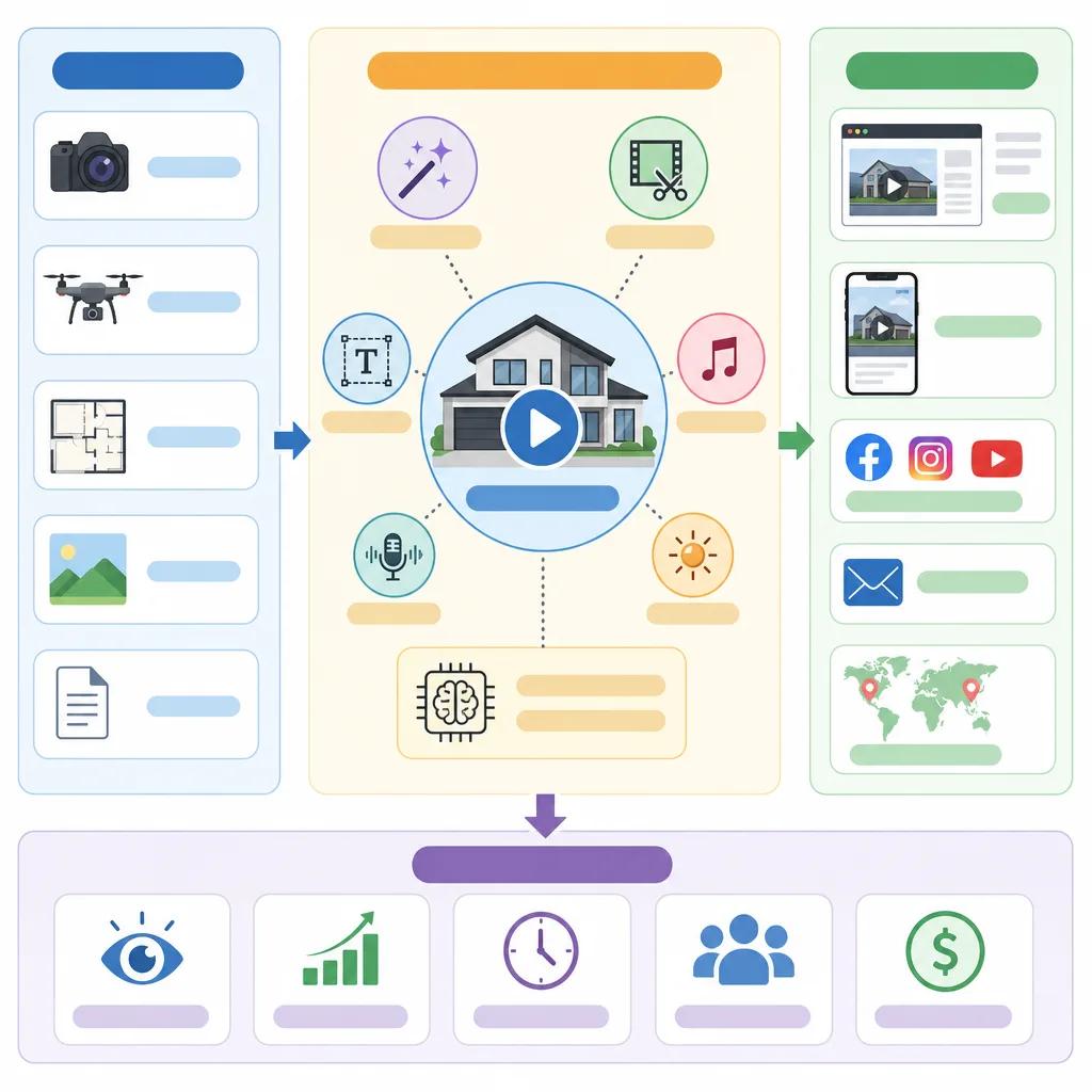 Diagram explaining ai video tools for real estate listings