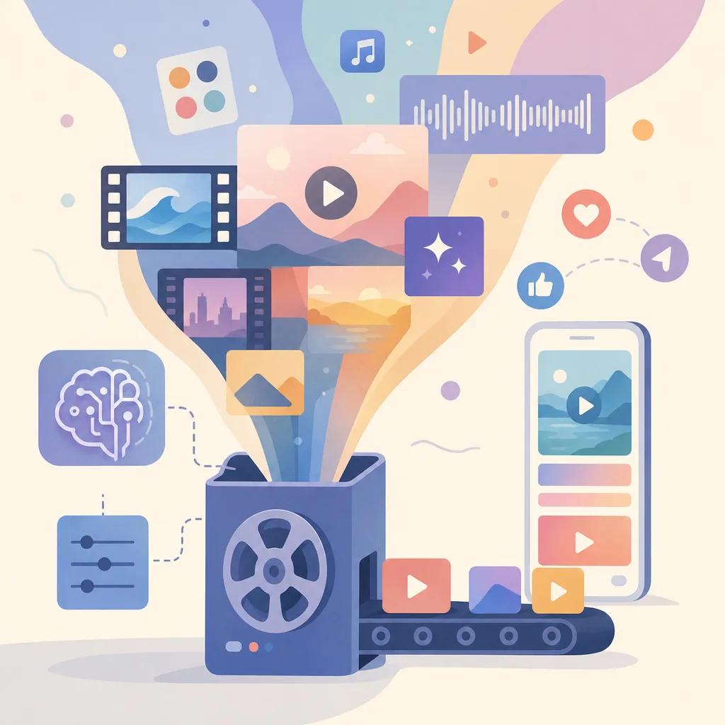 Illustration related to ai video tools for social media storytelling