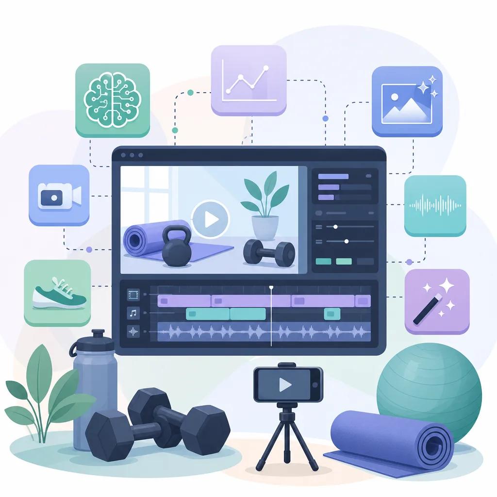 Illustration related to best ai tools for fitness video creation
