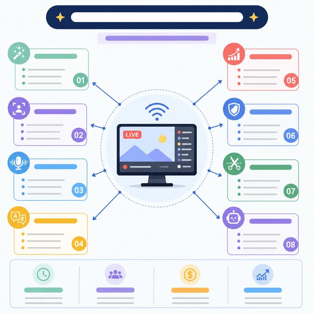 Diagram explaining best ai tools for live streaming
