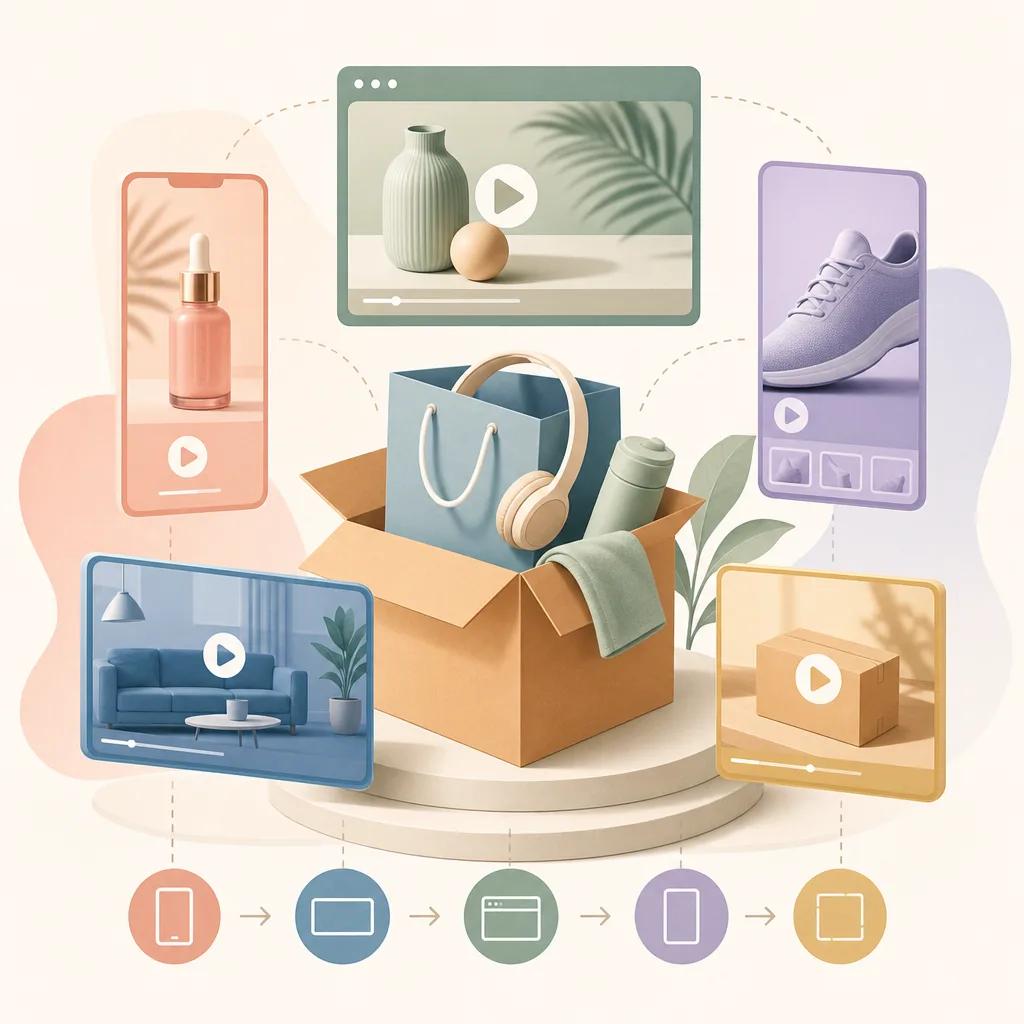 Illustration related to best ai video formats for ecommerce advertising