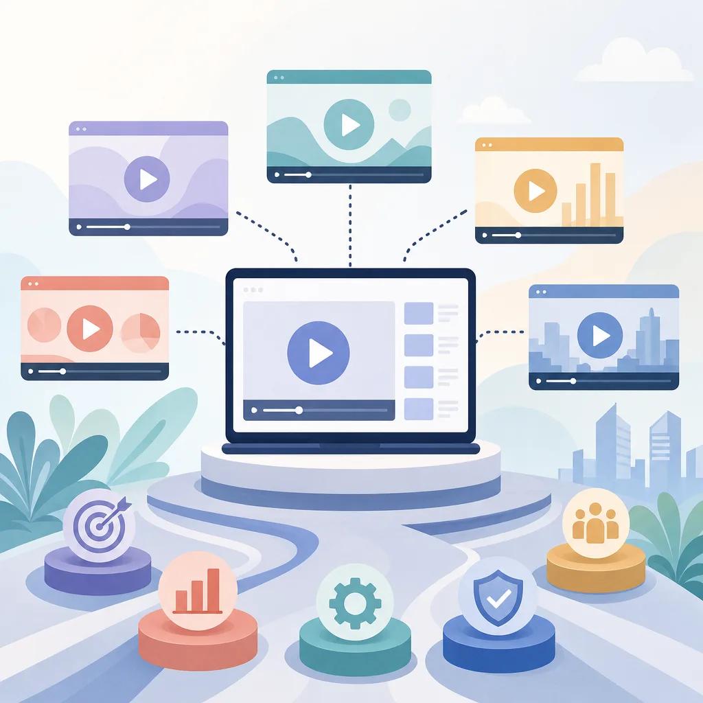 Illustration related to best ai video platforms for business