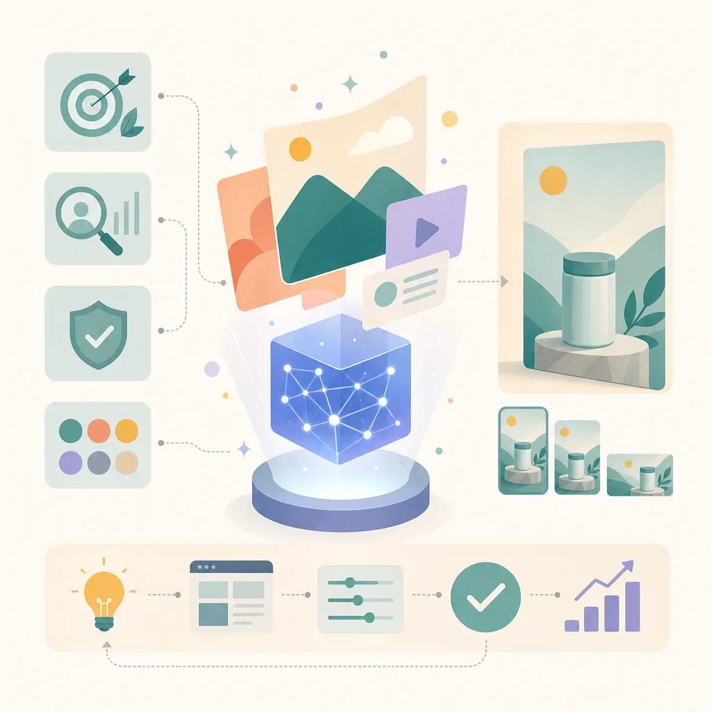 Illustration related to best practices for creating ai-generated ads