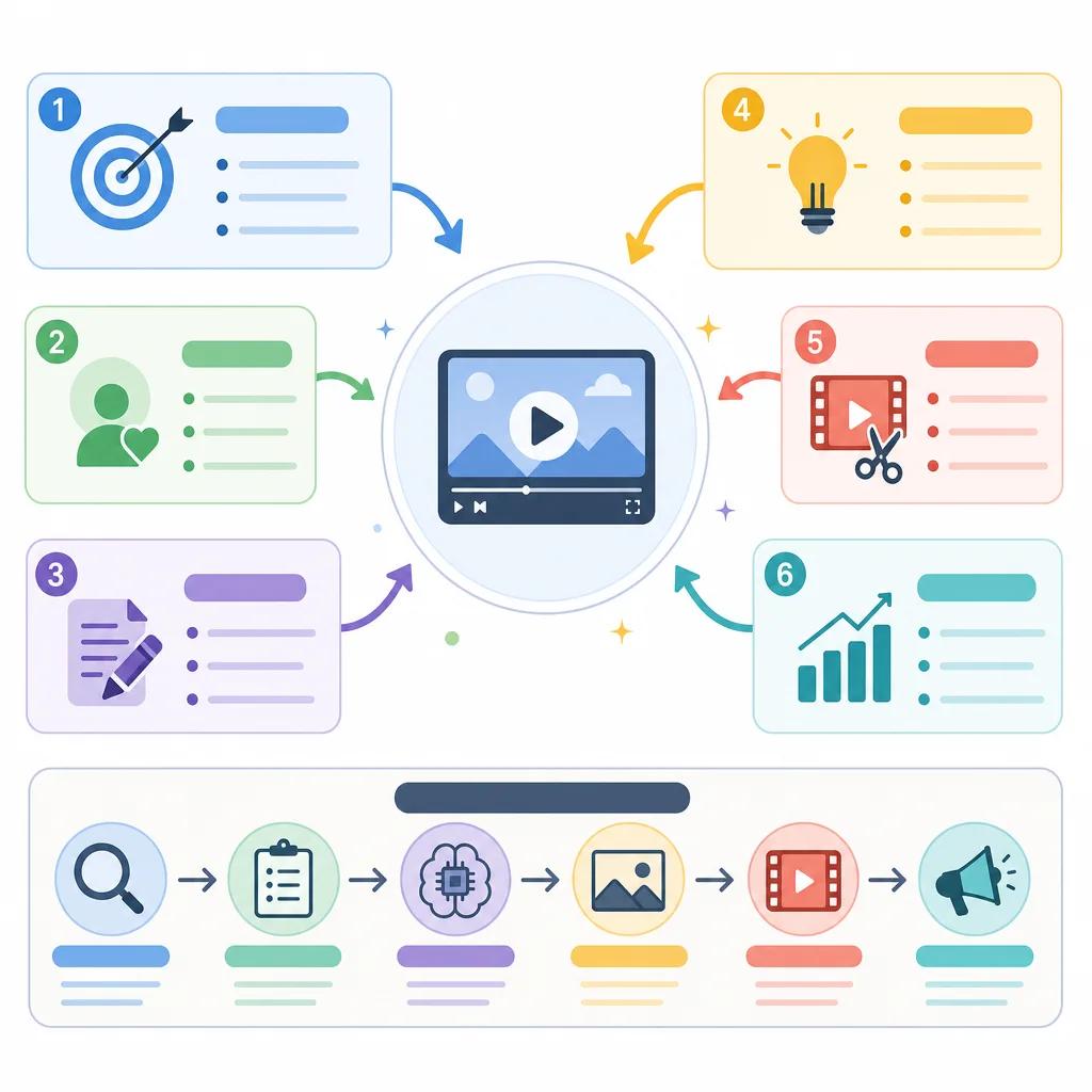 Diagram explaining best practices for ai video storytelling