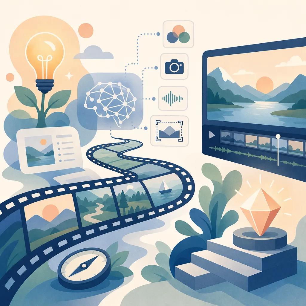 Illustration related to best practices for ai video storytelling