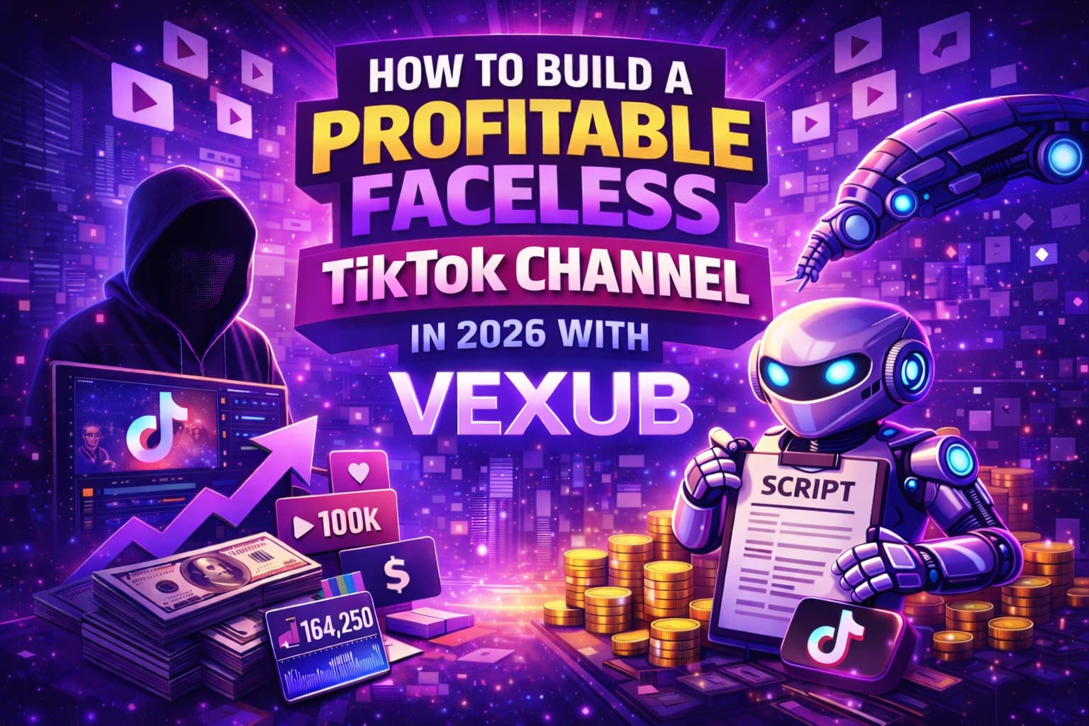 How to Build a Profitable Faceless TikTok Channel in 2026 with Vexub