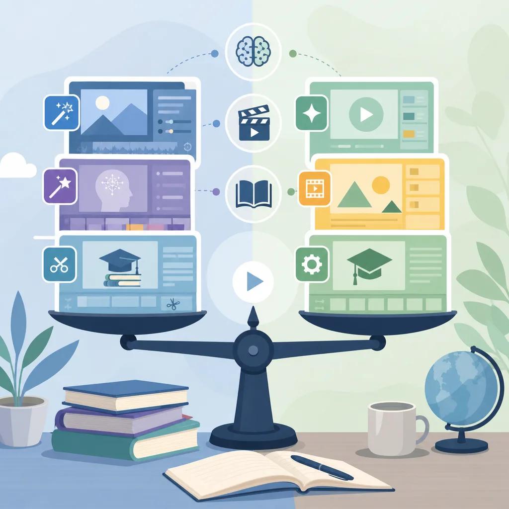 Illustration related to comparison of ai video tools for education
