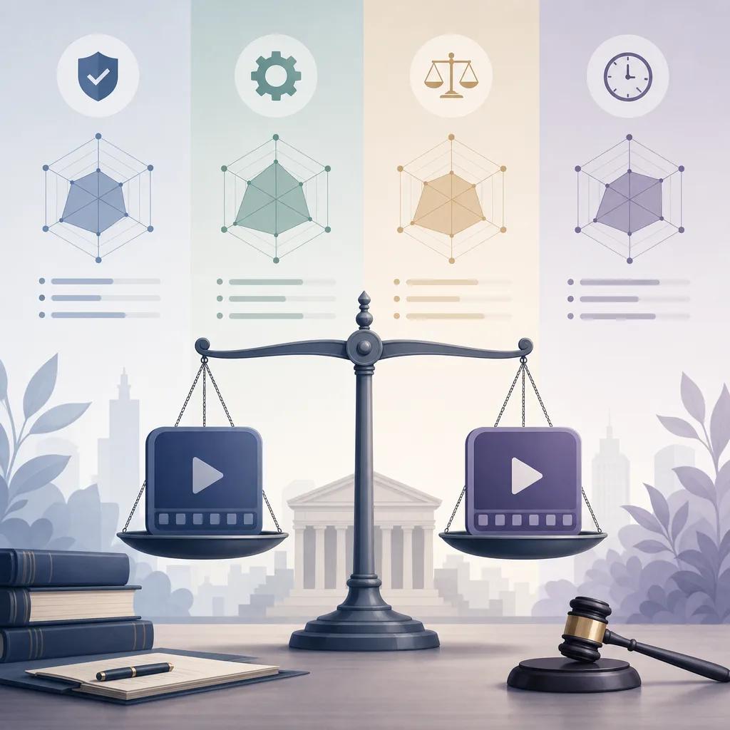 Illustration related to comparison of ai video tools for legal firms