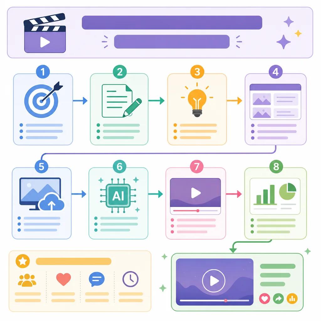 Diagram explaining how to craft compelling ads with ai video