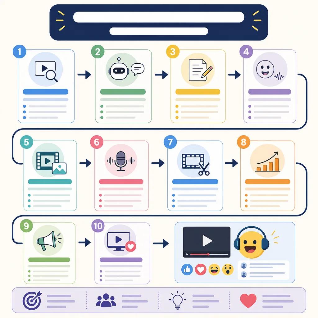 Diagram explaining how to create engaging ai-driven reaction videos