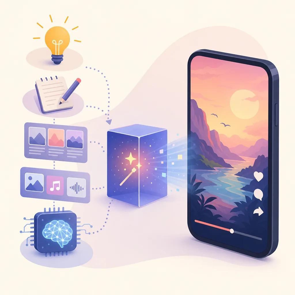 Illustration related to how to create youtube shorts with ai