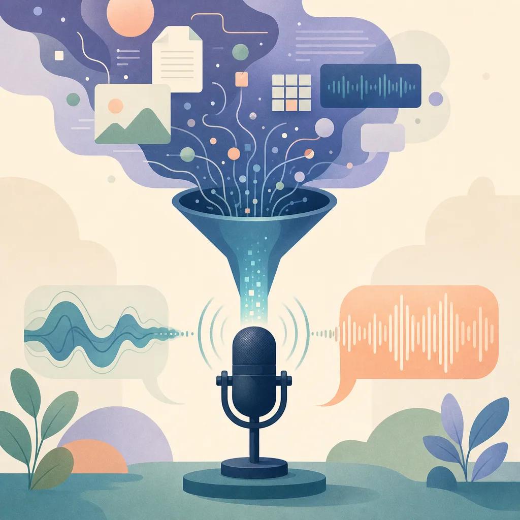 Illustration related to creating ai-generated podcasts