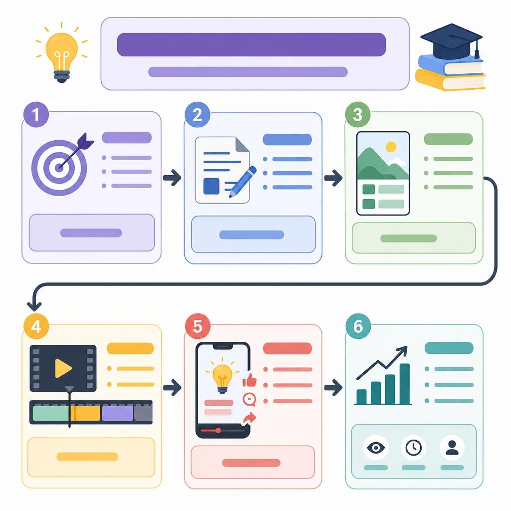 Diagram explaining creating educational youtube shorts