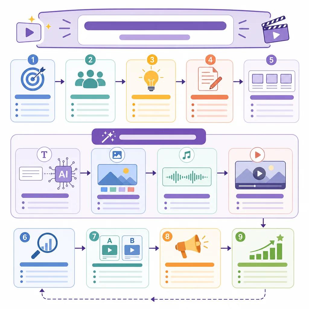 Diagram explaining creating effective ai video ads
