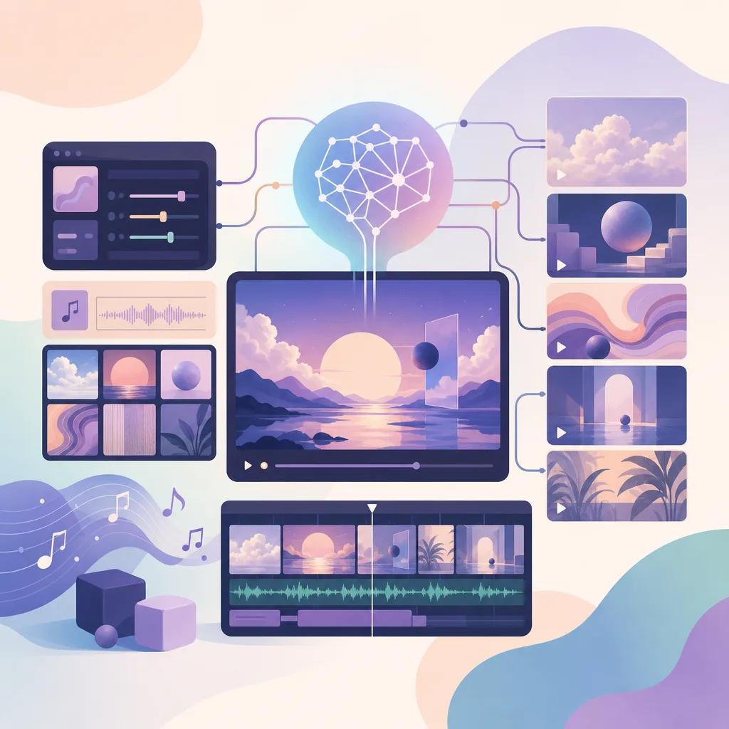 Illustration related to creating music videos with ai tools