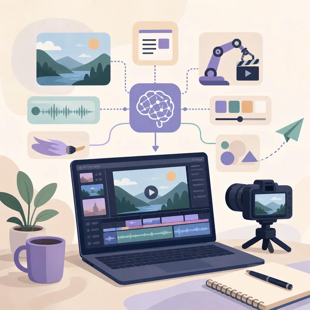 Illustration related to creating vlogs with ai tools