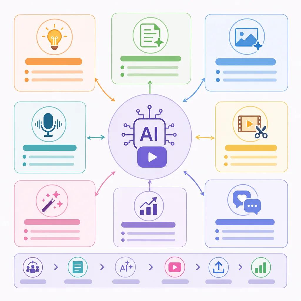 Diagram explaining creative uses of ai for social media videos
