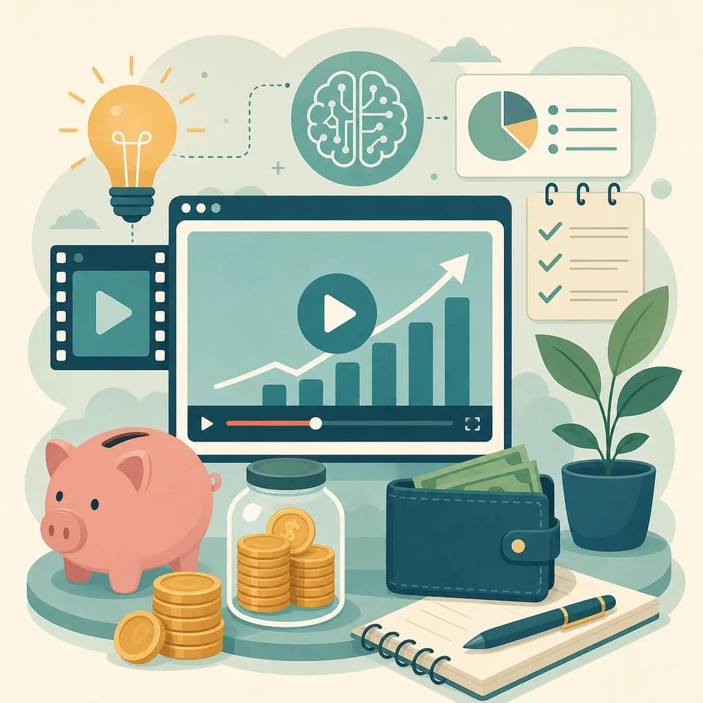 Illustration related to financial tips video content ai