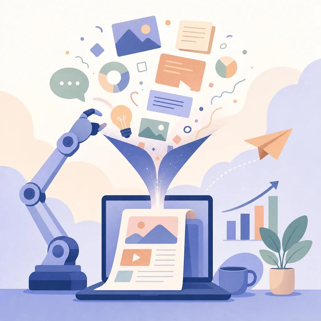 Illustration related to how to create engaging content with ai