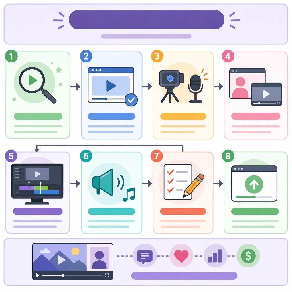 Diagram explaining how to create reaction videos