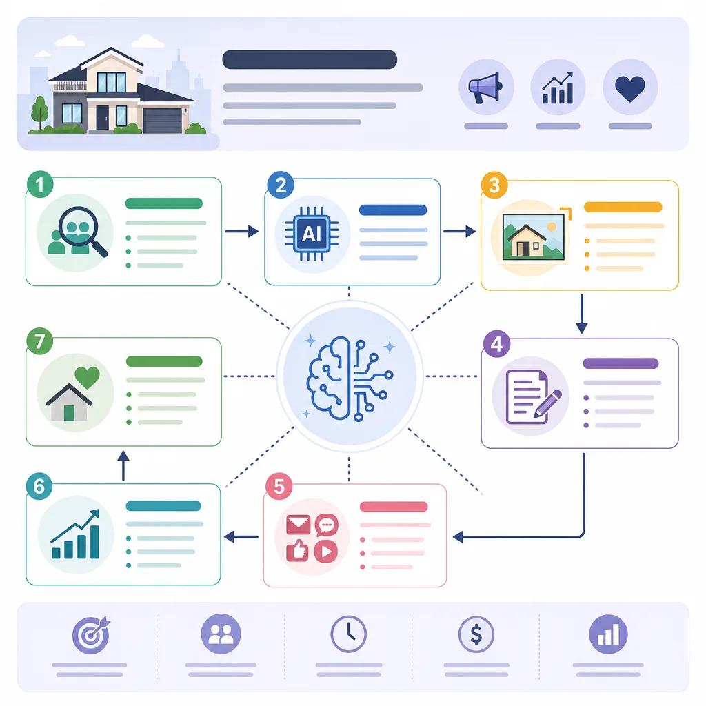 Diagram explaining how to use ai for real estate marketing