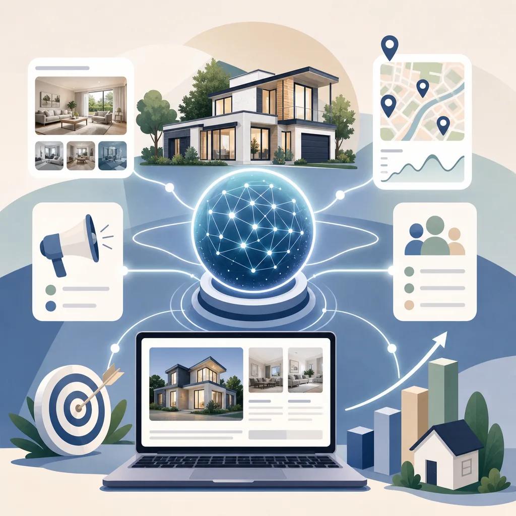 Illustration related to how to use ai for real estate marketing