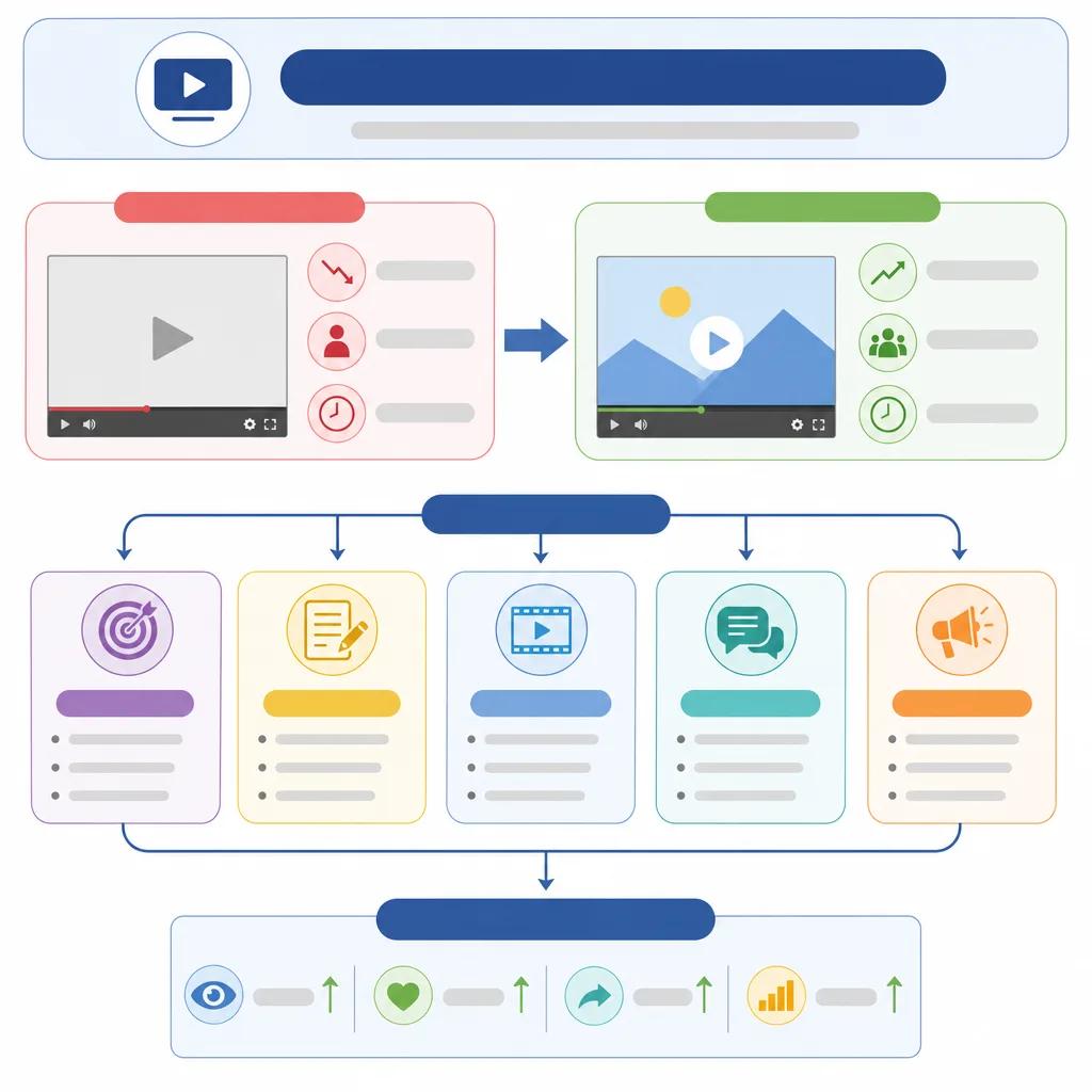 Diagram explaining improving engagement in corporate videos