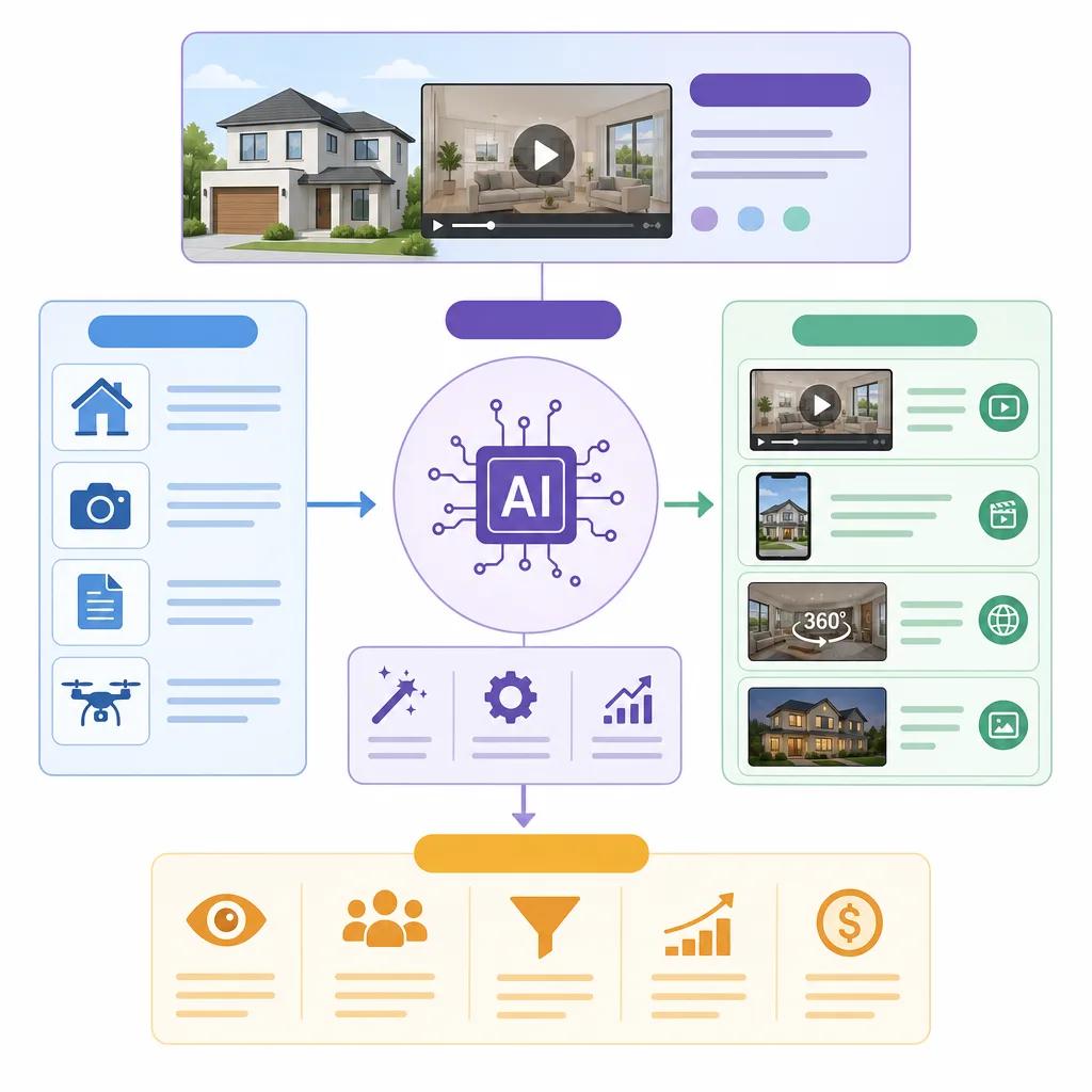 Diagram explaining real estate video marketing ai