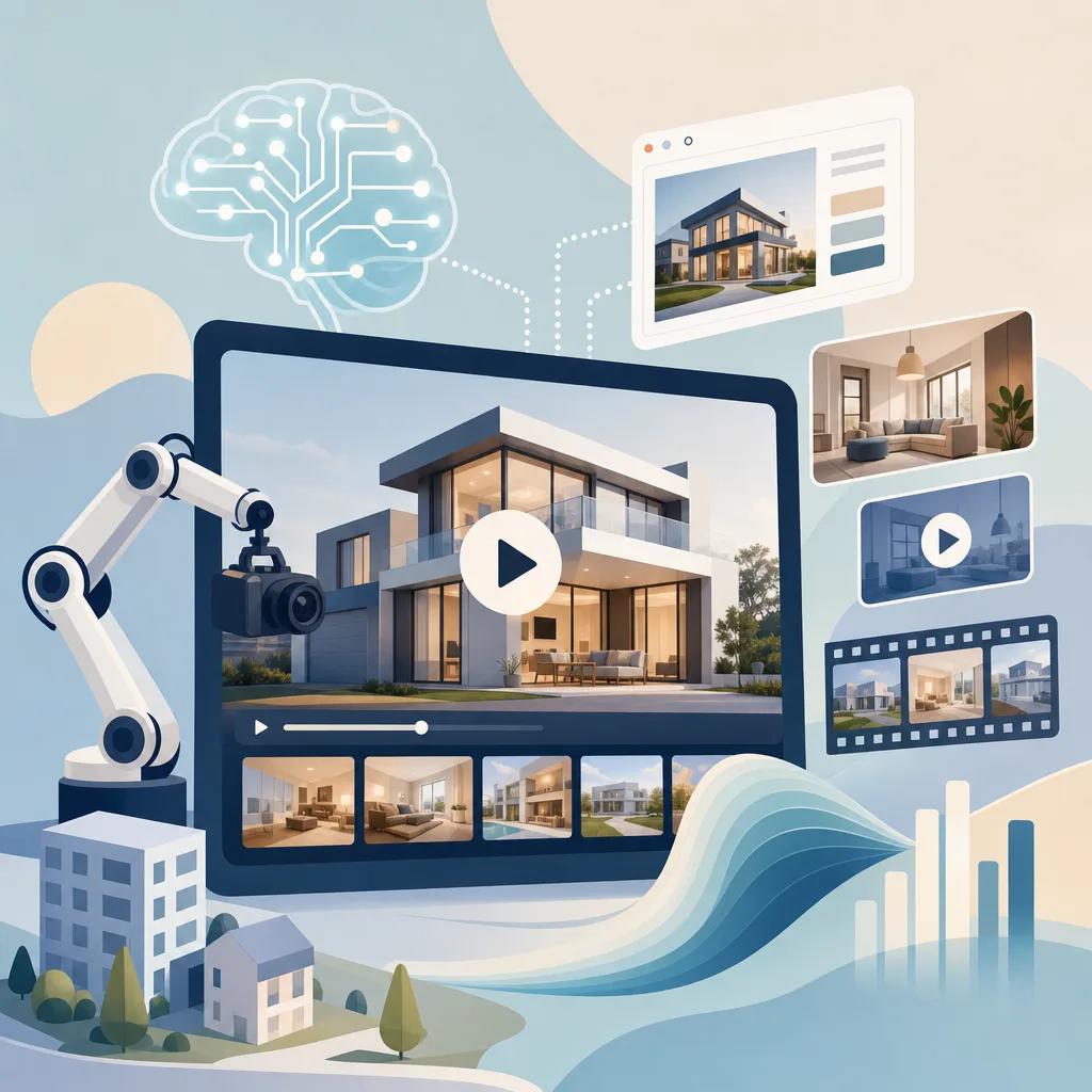 Illustration related to real estate video marketing ai