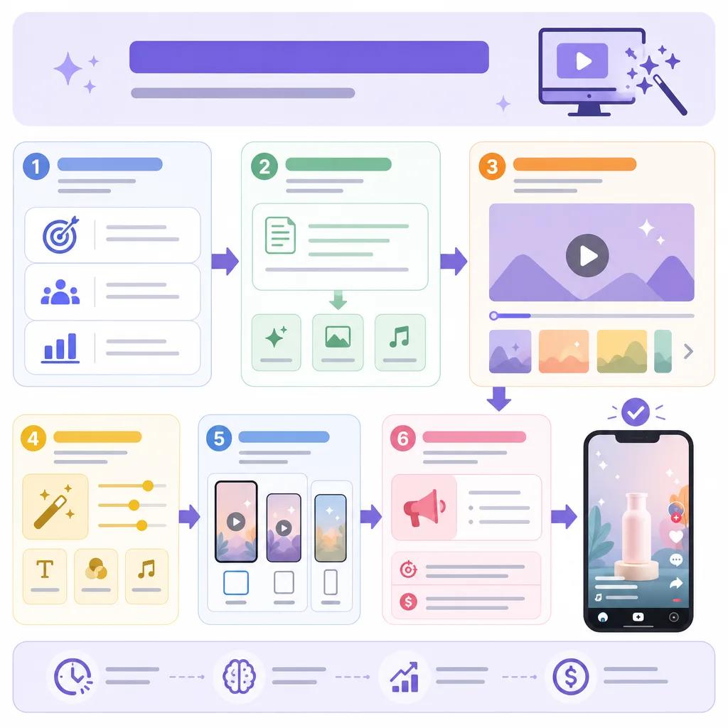Diagram explaining creating tiktok ads with ai video tools