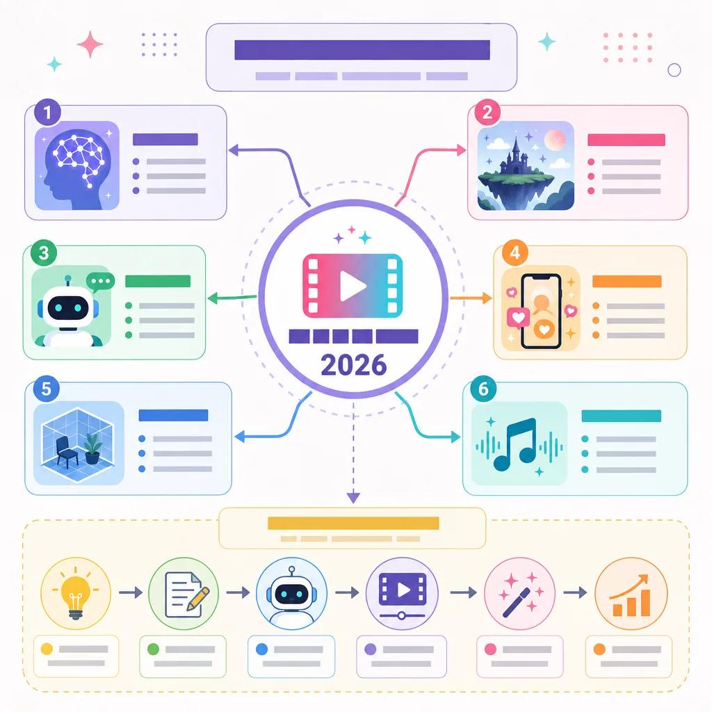 Diagram explaining tiktok ai video trends 2026