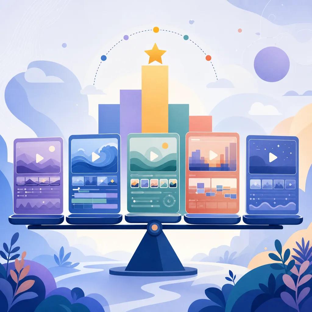 Illustration related to top ai video platforms comparison 2026