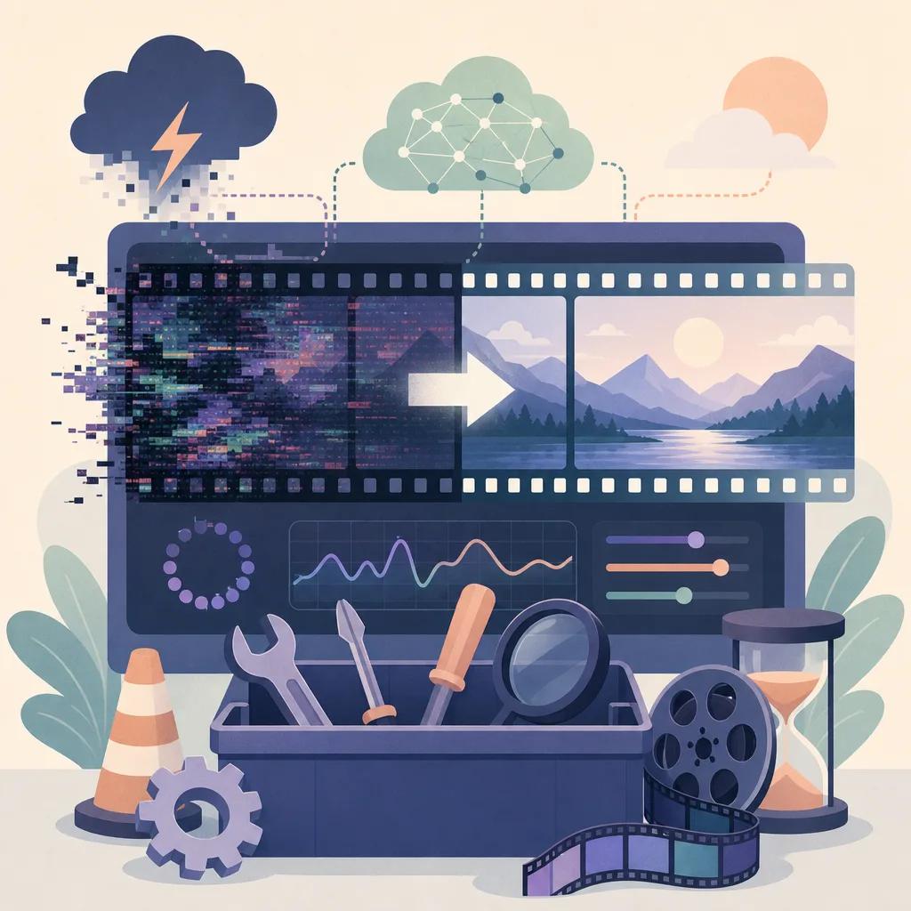 Illustration related to troubleshoot ai video rendering issues