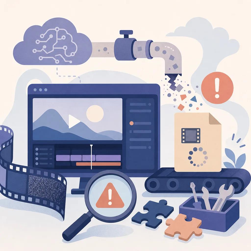 Illustration related to troubleshooting ai video export issues