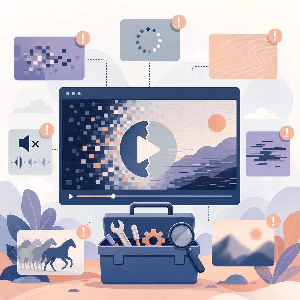 Illustration related to troubleshooting common ai video issues