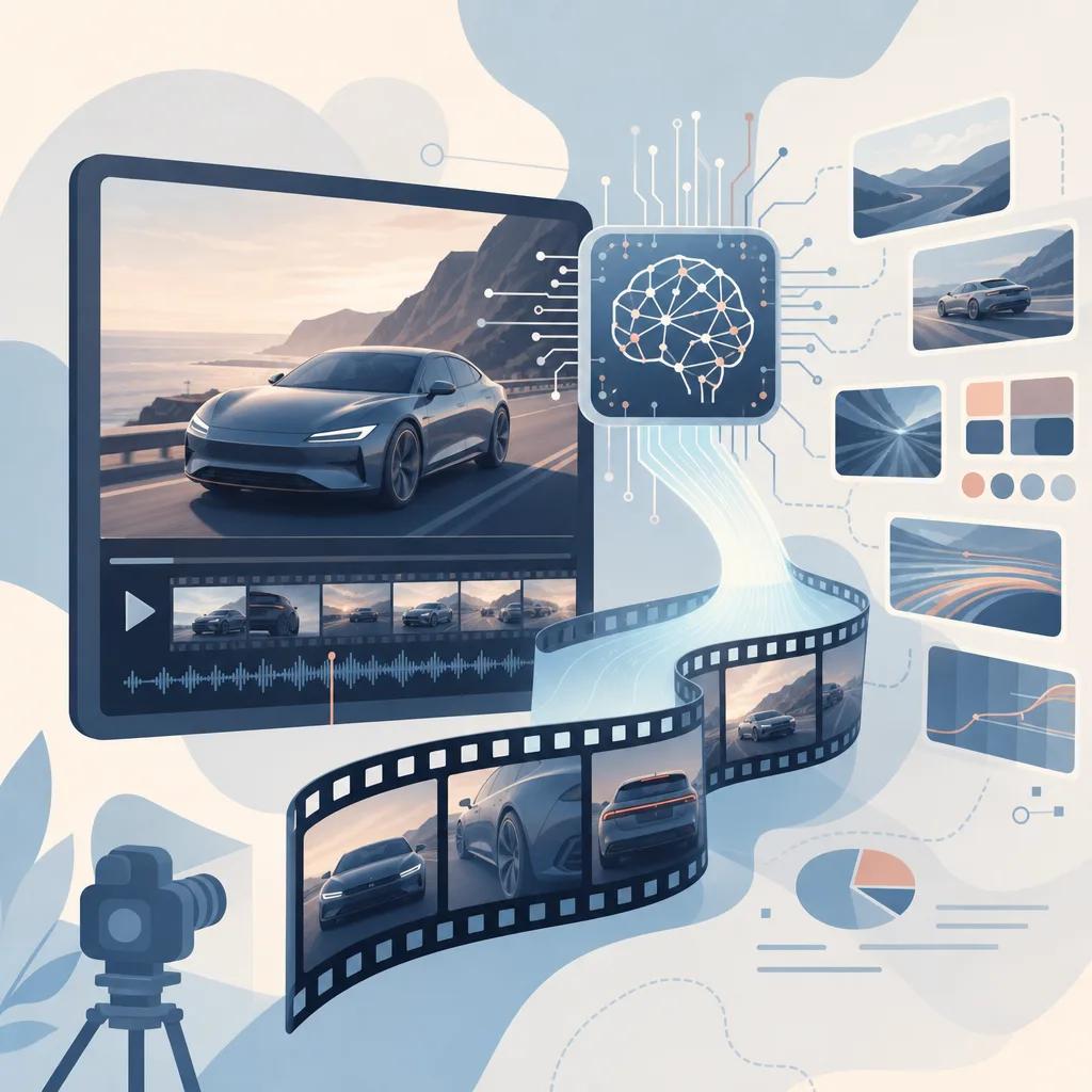 Illustration related to using ai for automotive marketing videos