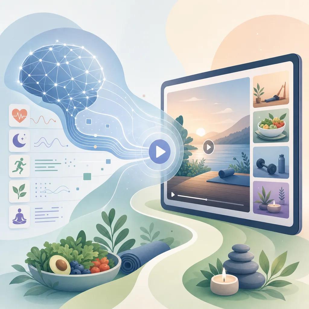 Illustration related to using ai for health and wellness videos
