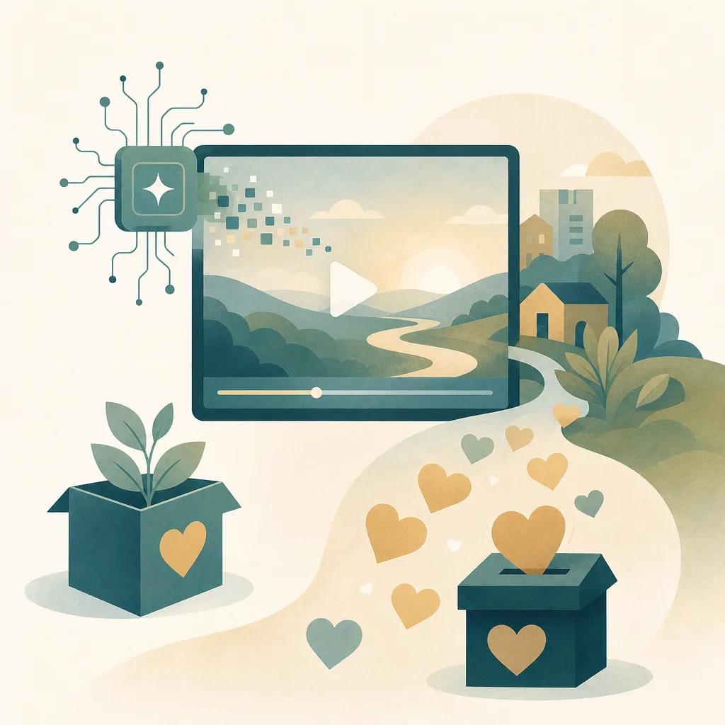 Illustration related to using ai video for non-profit fundraising