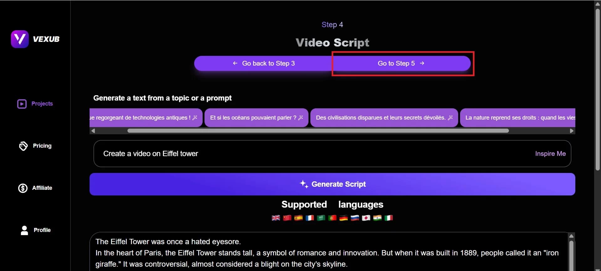 Script writing tool for customized image style development.
