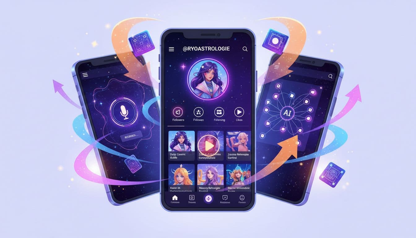 Visual elements for building a recognizable TikTok astro identity