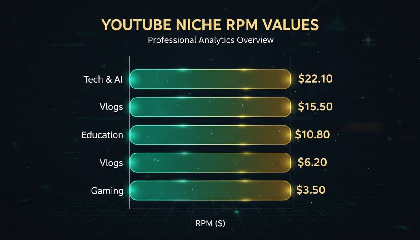 Top 10 Highest RPM YouTube Niches for AI Creators